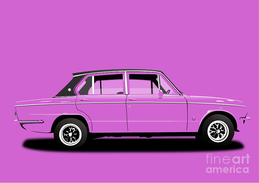 Triumph Dolomite Sprint. Pink Edition. Customisable to YOUR colour choice. Digital Art by Moospeed Art