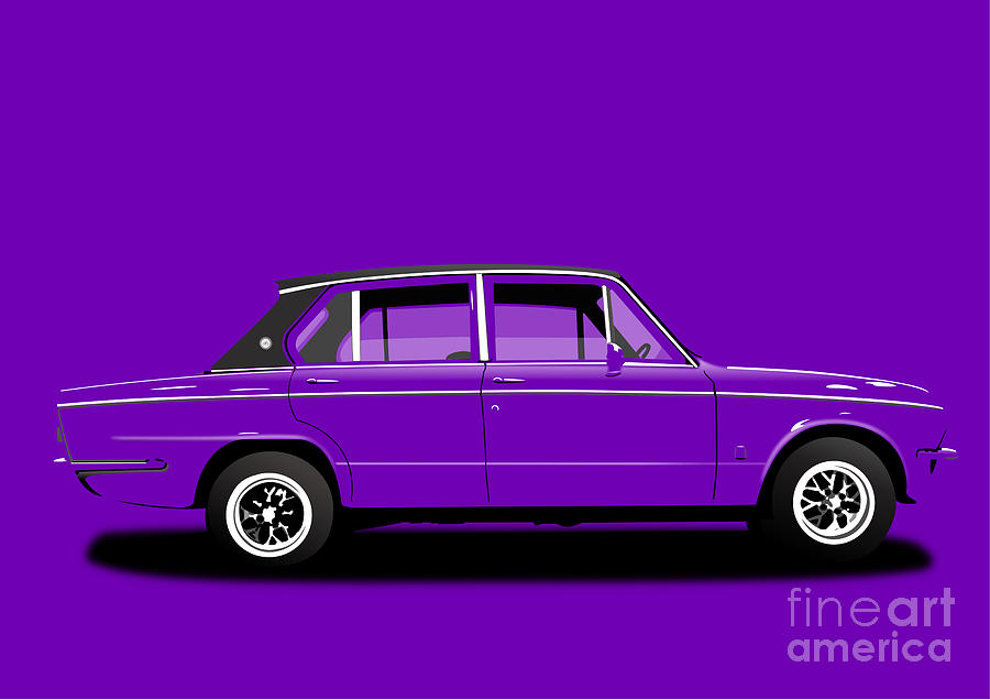 Triumph Dolomite Sprint. Purple Edition. Customisable to YOUR colour choice. Digital Art by Moospeed Art