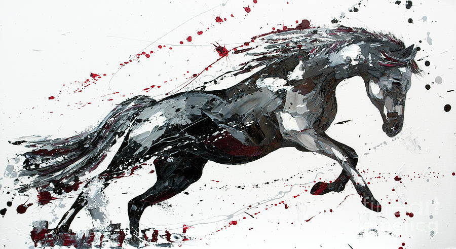 Horse Painting - Triumph by Penny Warden