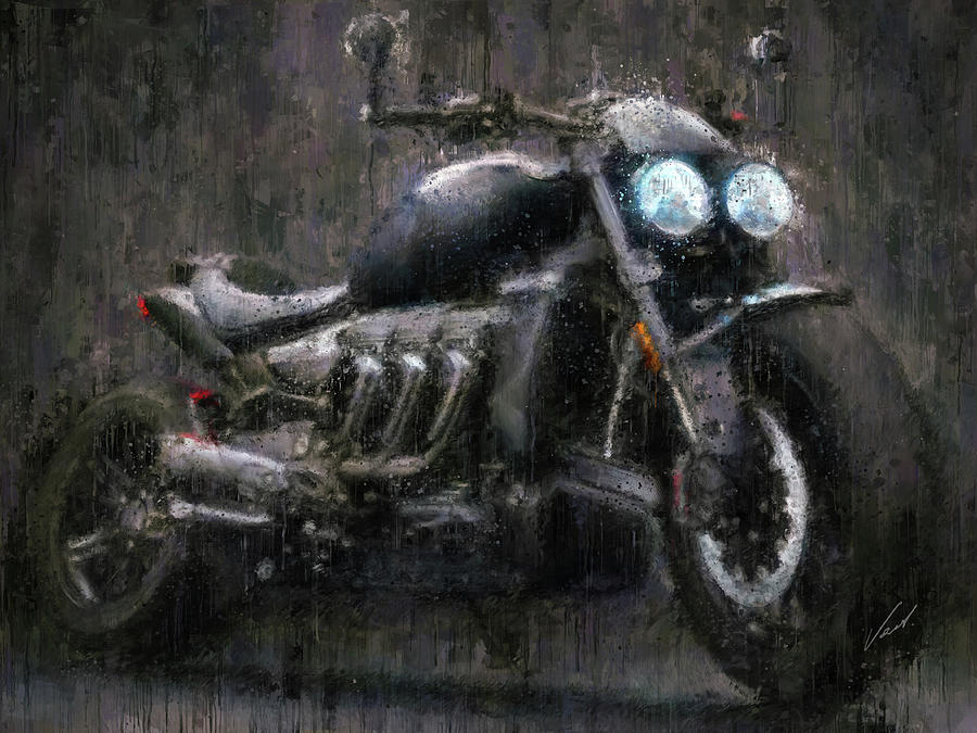 Triumph Rocket 3 Motorcycle by Vart Painting by Vart Studio