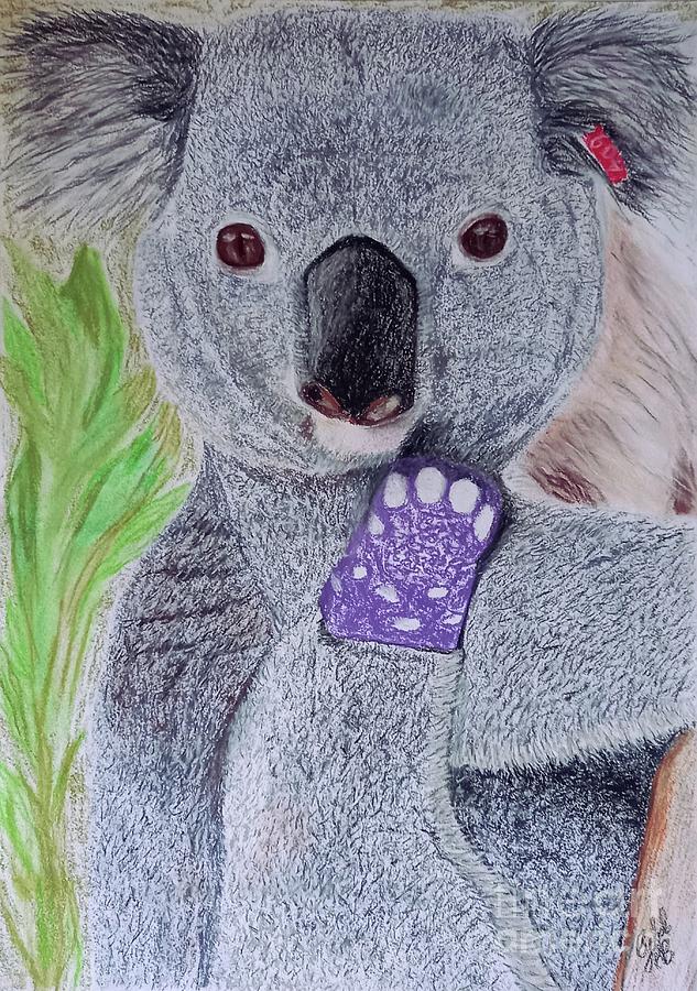 Triumph the Koala Painting by Cybele Chaves