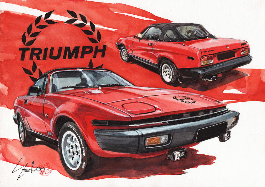 Triumph Painting - Triumph TR7 by Yoshiharu Miyakawa