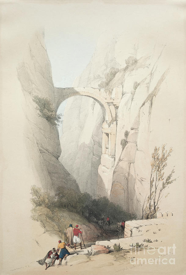 Triumphal Arch, Petra, Jordan 1839 q1 Painting by Historic illustrations