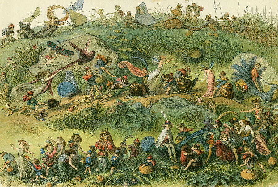 Richard Doyle Painting - Triumphal march of the Elf-King by Richard Doyle