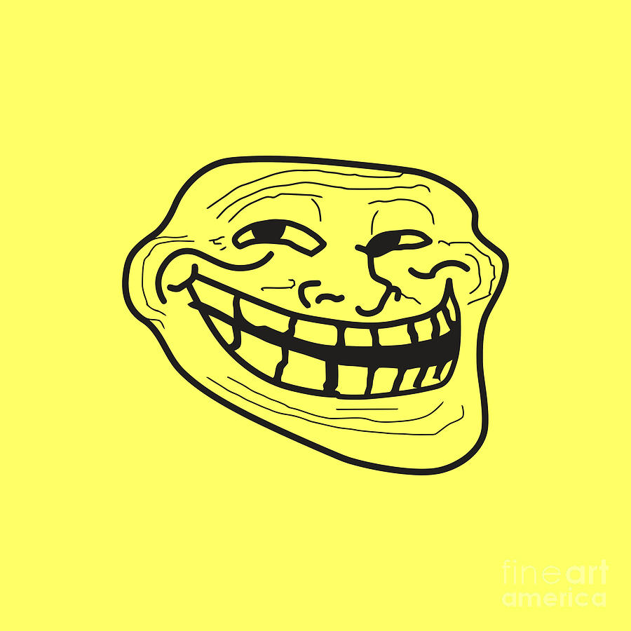 Official Meme Troll face Meme Canvas Print by Art