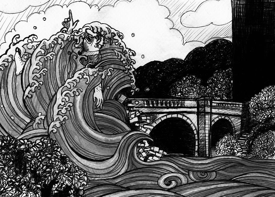 Troll On Bridge 2 Painting by Stephen Humphries
