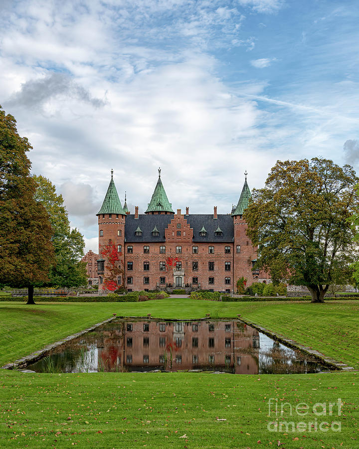 Trolleholm Castle Reflected In Water Photograph