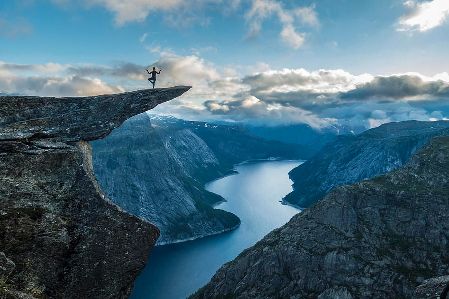 Trolltunga Norway Poster Painting by Justine Stefan | Fine Art America