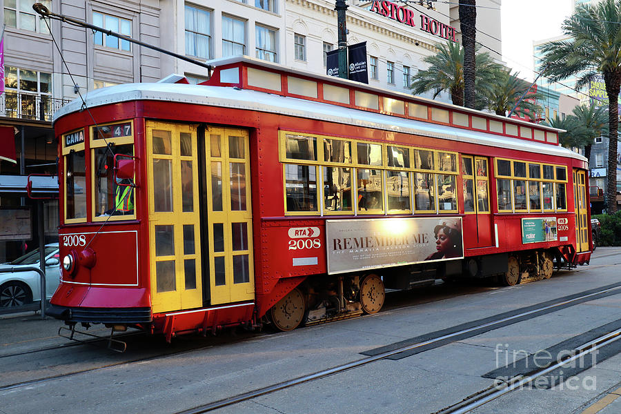 Trolly on Canal Street Photograph by Steven Spak