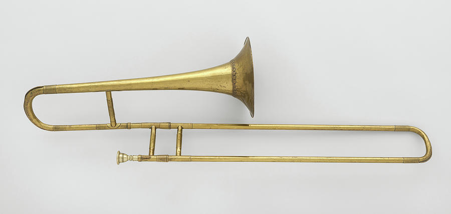 Vintage Photograph - Trombone European Mid 19th Century by Mountain Dreams