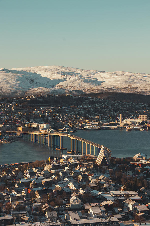 Tromso Bridge In Finnmark County, Norway. Photograph