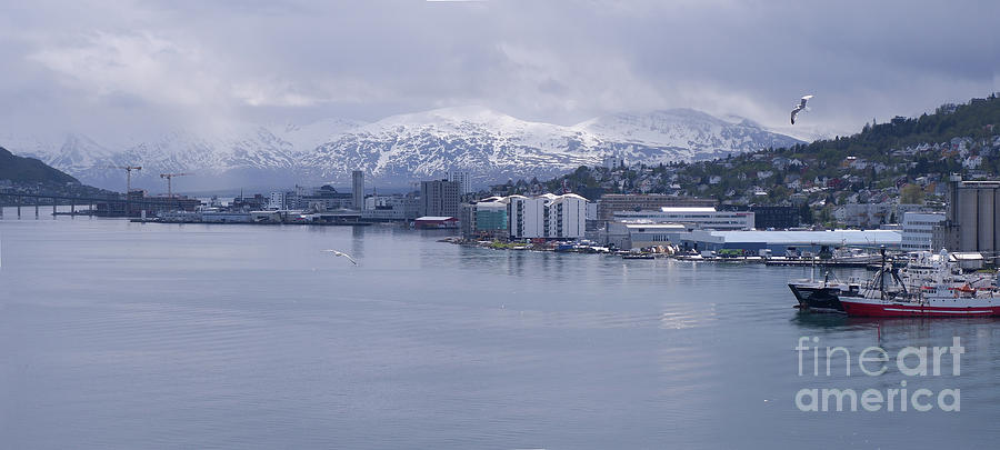 Tromso, Norway - fjord, city and mountains Photograph by Phil Banks
