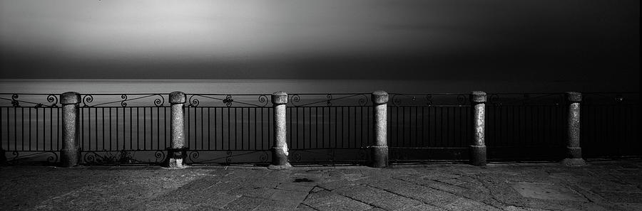 Tropea Italy Black and white ocean view Photograph by Sonny Ryse