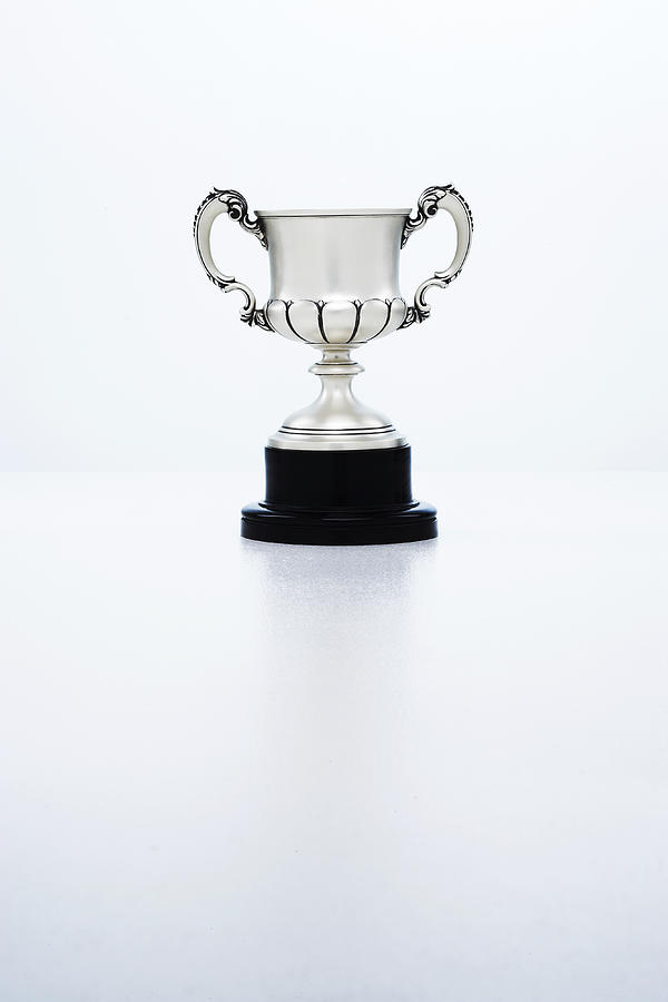 Trophy Cup In Studio, White Background Photograph by David Muir