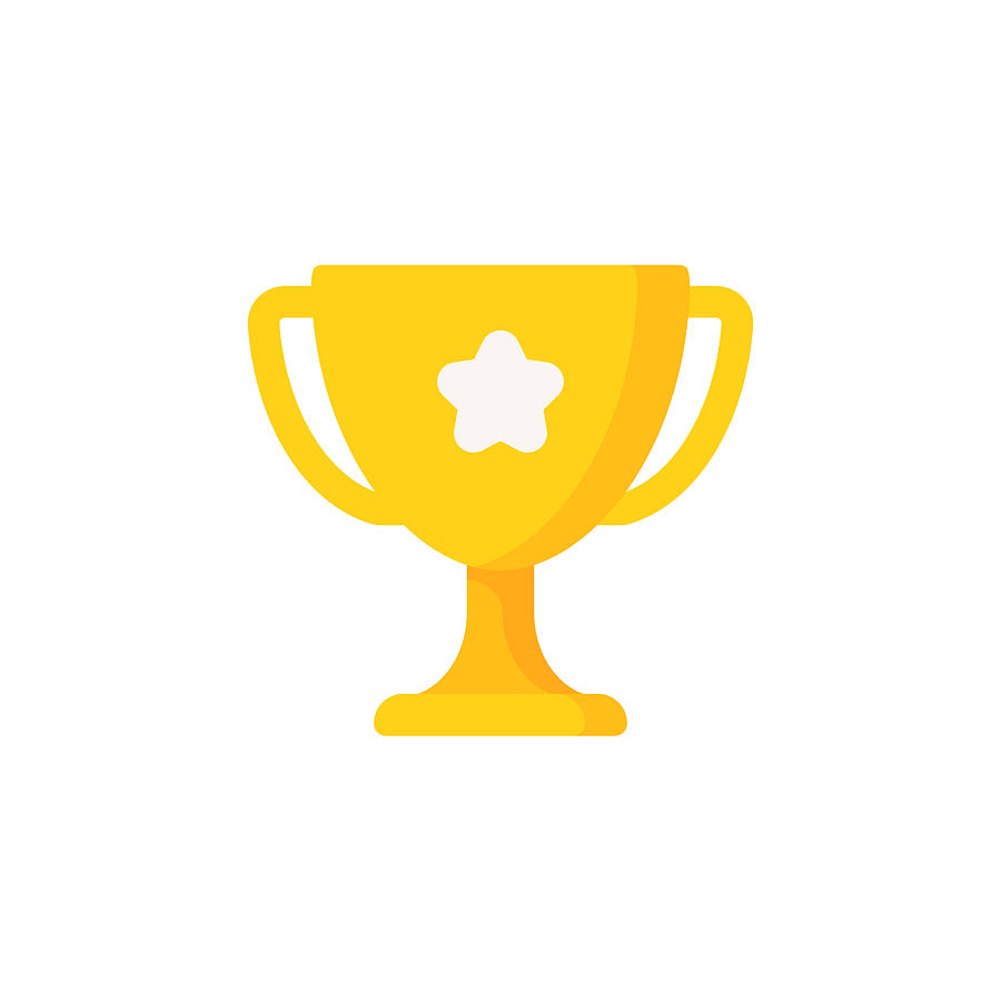 Trophy Flat Icon. Pixel Perfect. For Mobile and Web. Drawing by Rambo182