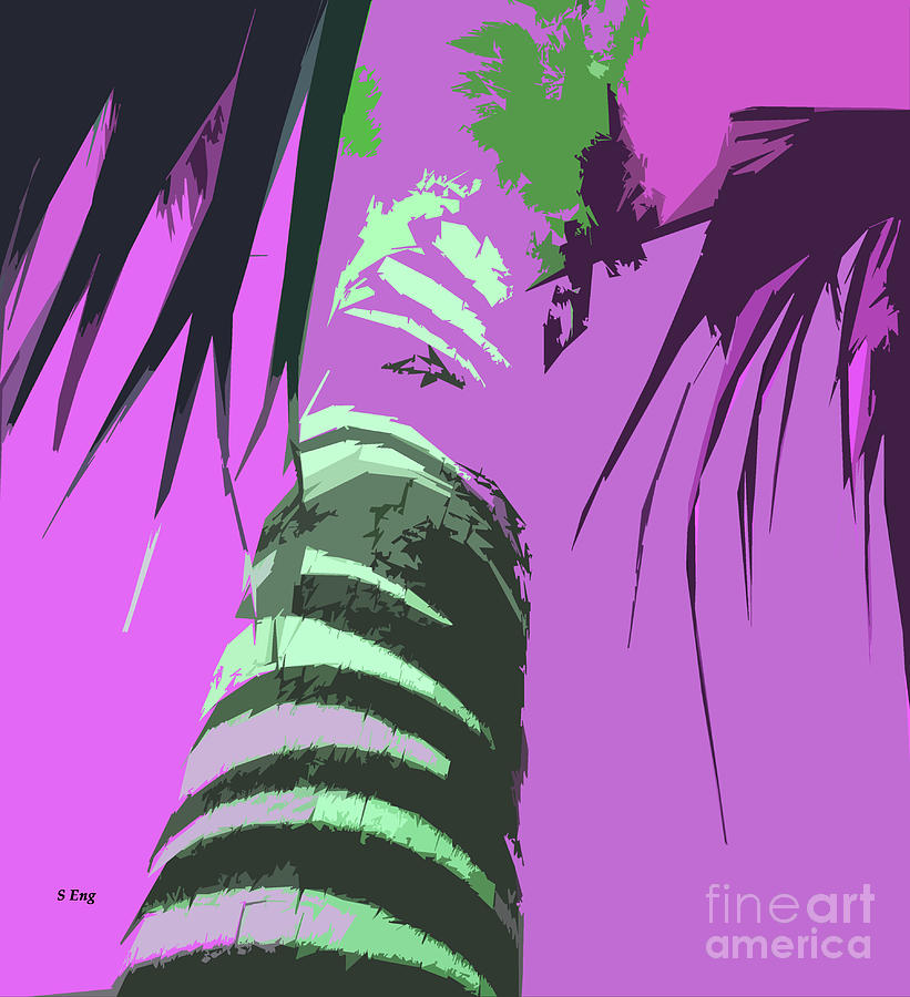 Tropic Violet Abstract Painting by Sharon Williams Eng
