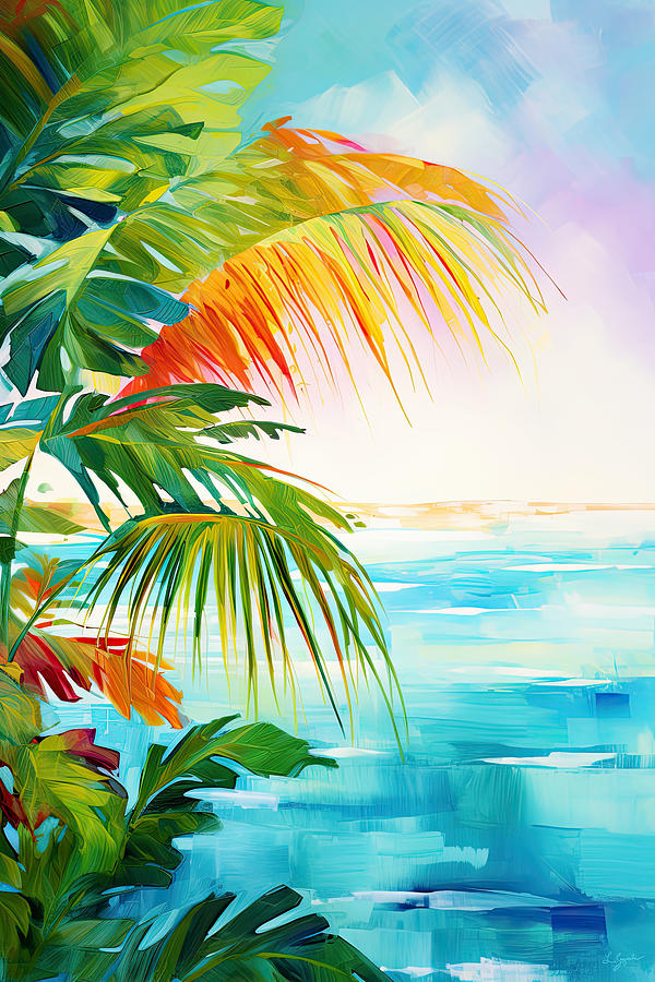 Tropical Art Painting by Lourry Legarde