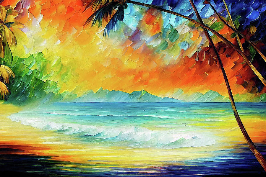 Tropical Beach #4 Painting by Ryan James - Fine Art America