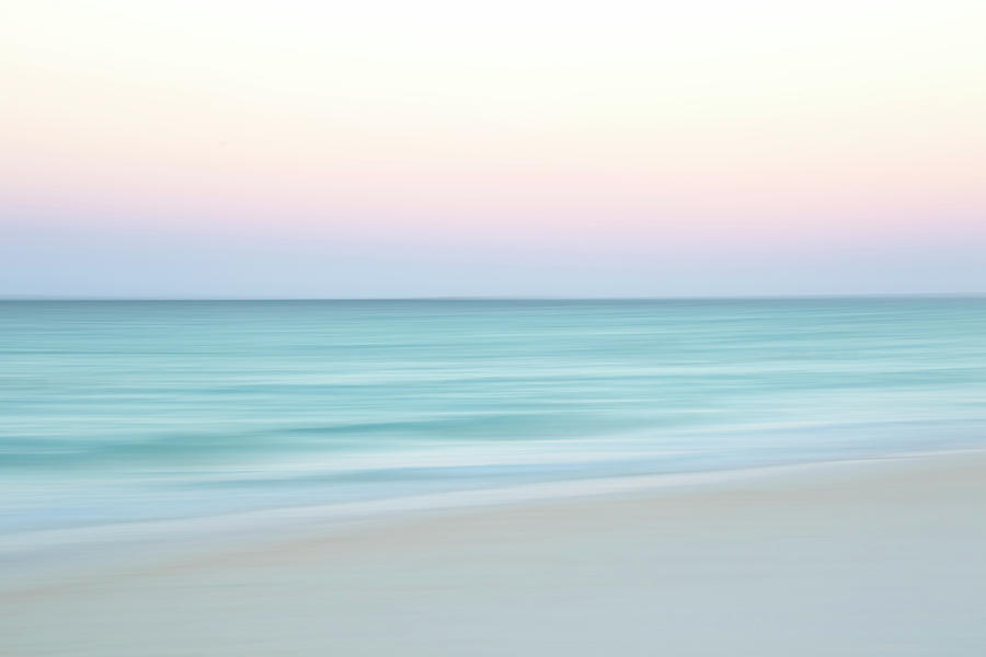 Tropical Beach Abstract Sunset - Cuba Photograph by Peggy Collins