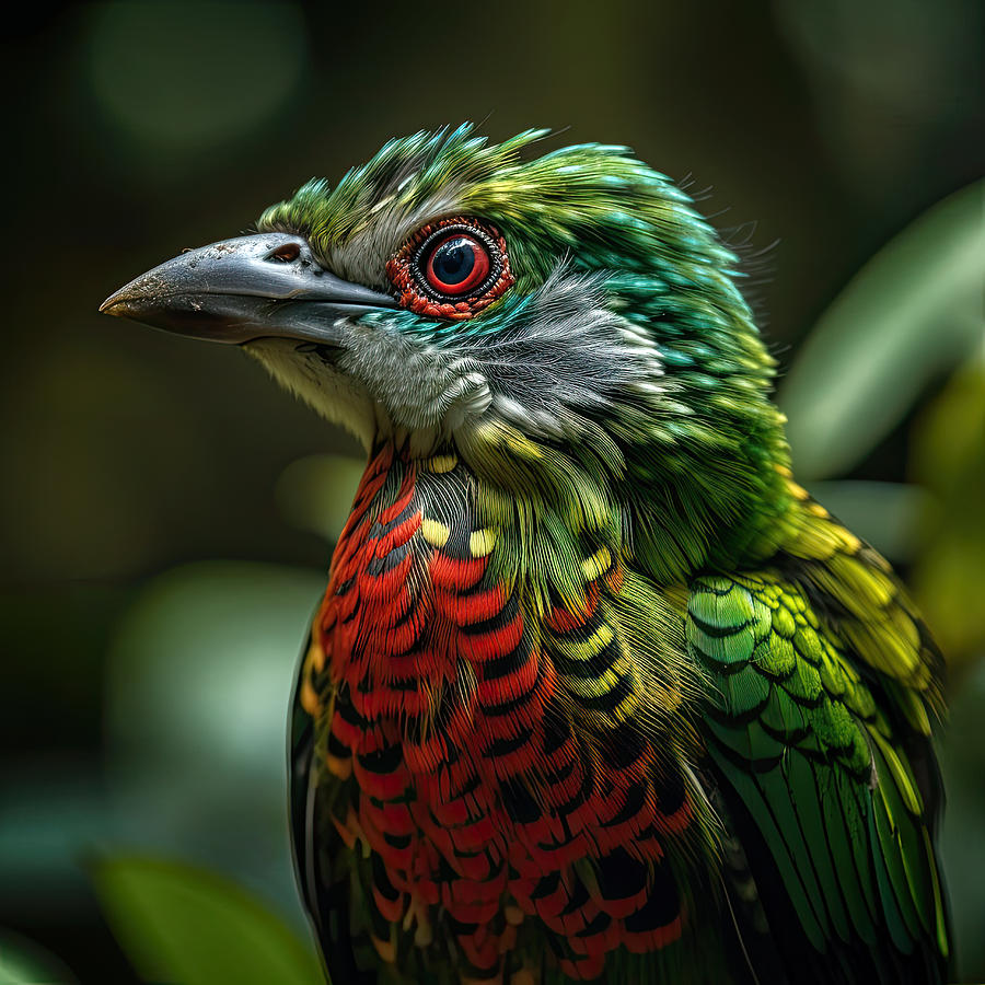 Tropical Bird acro Digital Art by Lily Malor - Fine Art America