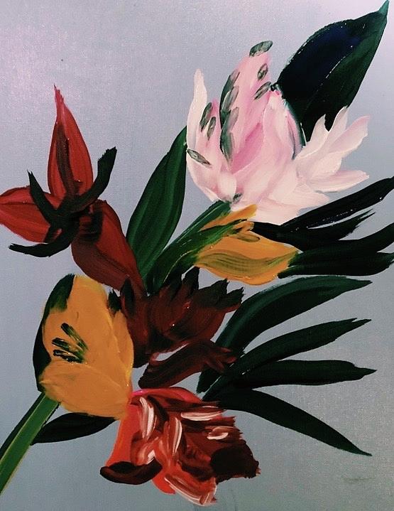 Tropical Bouquet Painting by Meredith Palmer