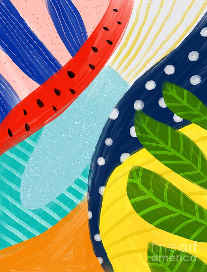 Tropical Fever - Modern Colorful Abstract Digital Art Digital Art by Sambel Pedes
