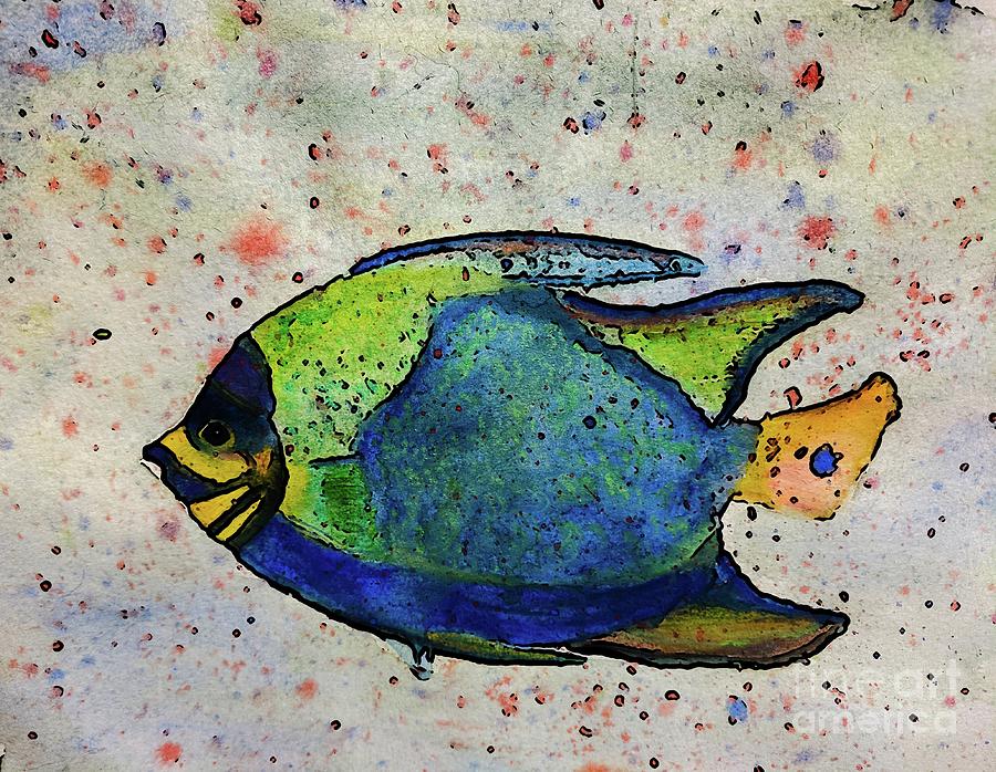 Tropical Fish Mixed Media by Aurelia Schanzenbacher