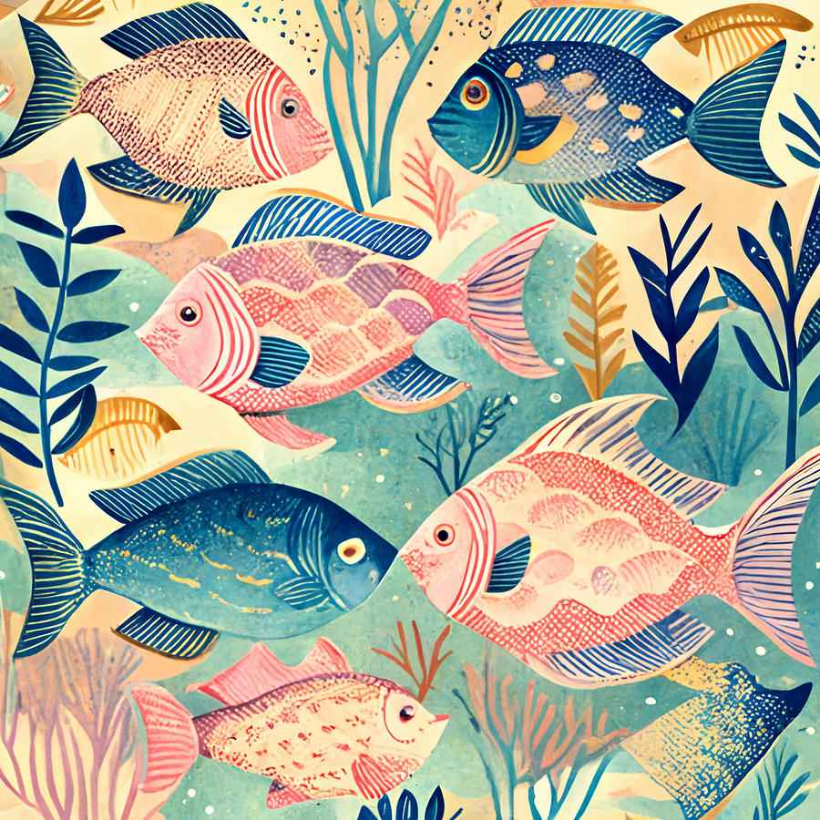 Tropical Fish Painting by Christa Rudder - Fine Art America