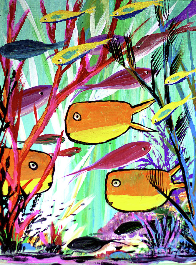 Tropical Fish Fun Painting by James and Donna Daugherty