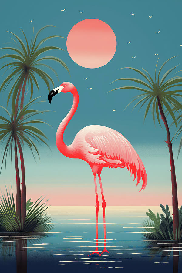 Tropical Flamingo Landscape 03 Digital Art by Matthias Hauser Tropical Flamingo Landscape 03 Digital Art by Matthias Hauser