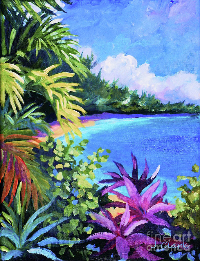 Beach Painting - Tropical Flora by John Clark