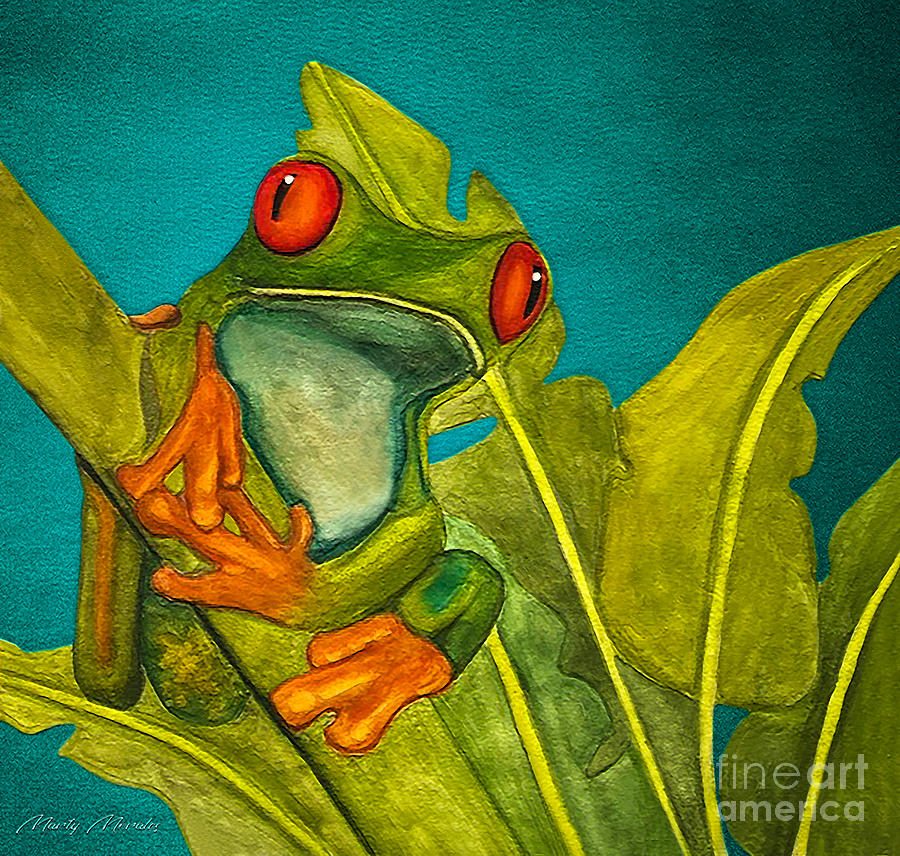 Tropical Frog V1 Painting by Marty's Royal Art - Fine Art America