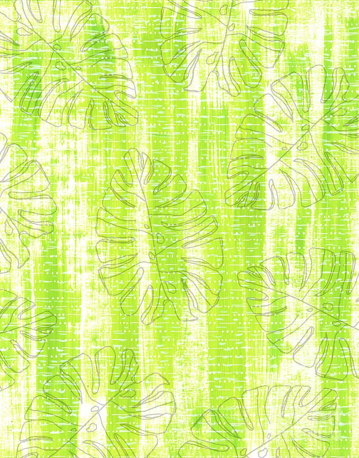 Tropical Fusion Collection Green Banana Leaves Original Pattern Design by Duncanson Painting by Megan Aroon