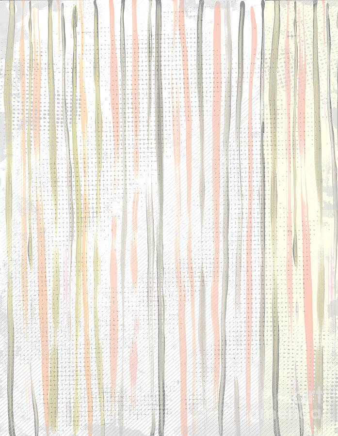 Tropical Fusion Collection Pink Gray Abstract Stripes Surface Pattern Design Painting by Megan Aroon