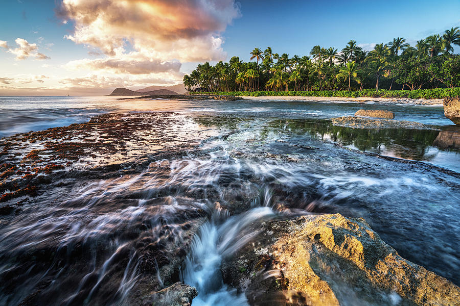 Tropical Hawaiian Sunset Photograph by James Udall