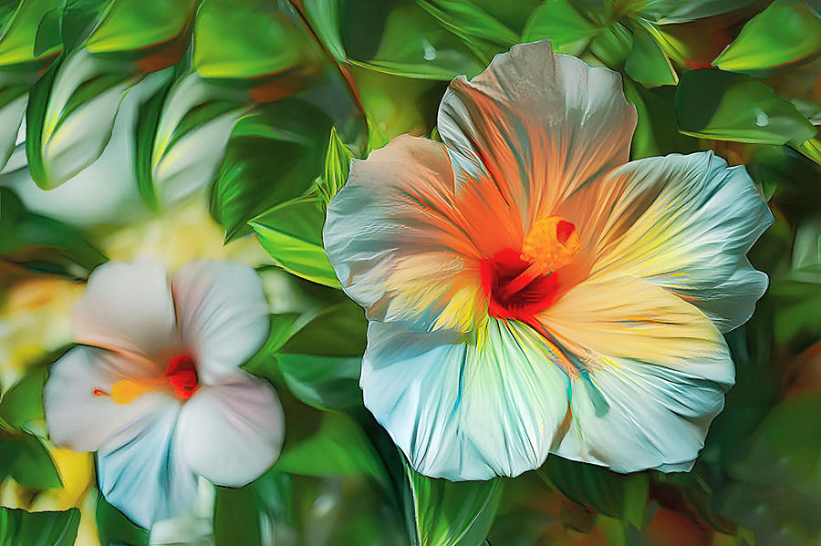 Tropical Hibiscus Art Photograph by Debra Kewley