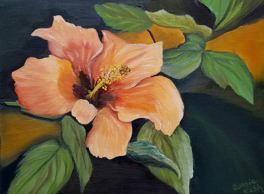 Tropical Hibiscus  Painting by Connie Rish