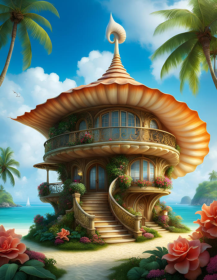Tropical Island Conch House Photograph by Cate Franklyn