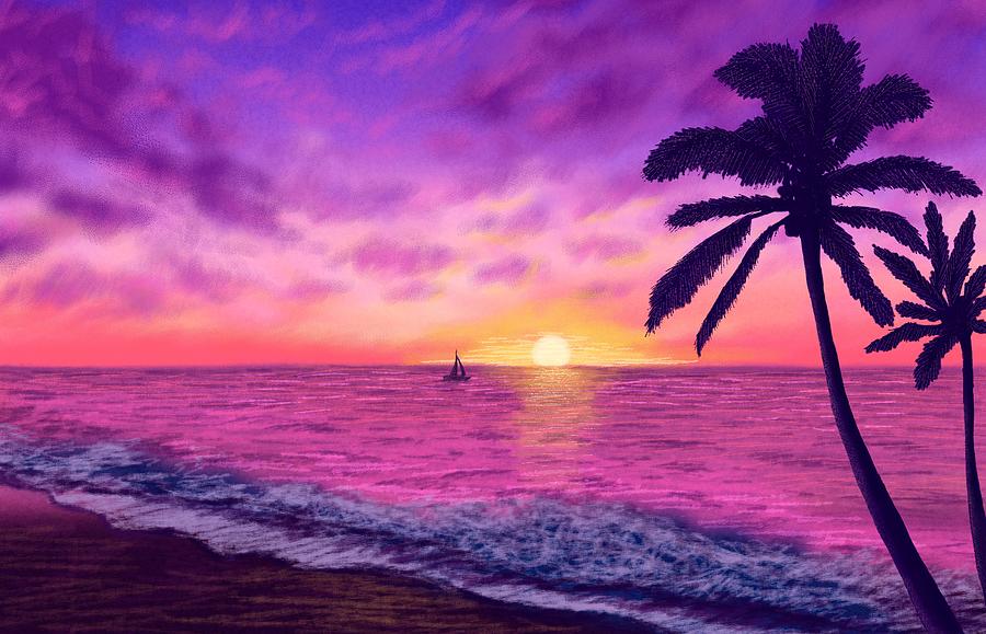 Tropical island Digital Art by Ksania Designer - Fine Art America