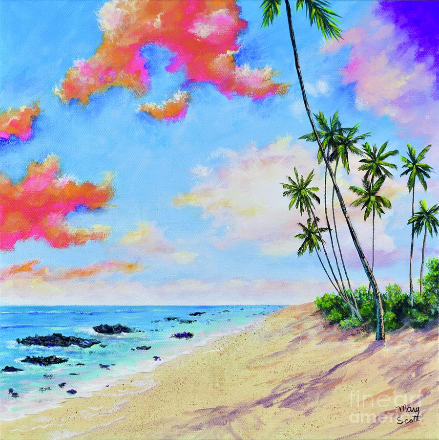 Tropical Island Painting by Mary Scott