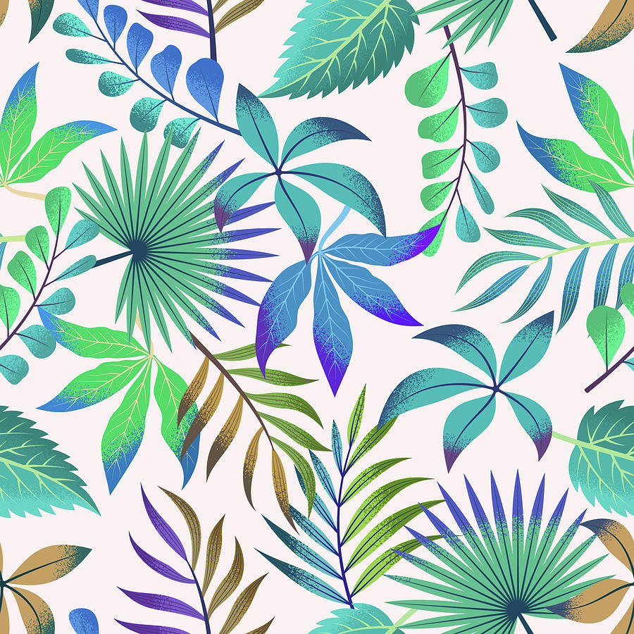 Tropical Leaves Design Digital Art By Dushan Medich - Fine Art America