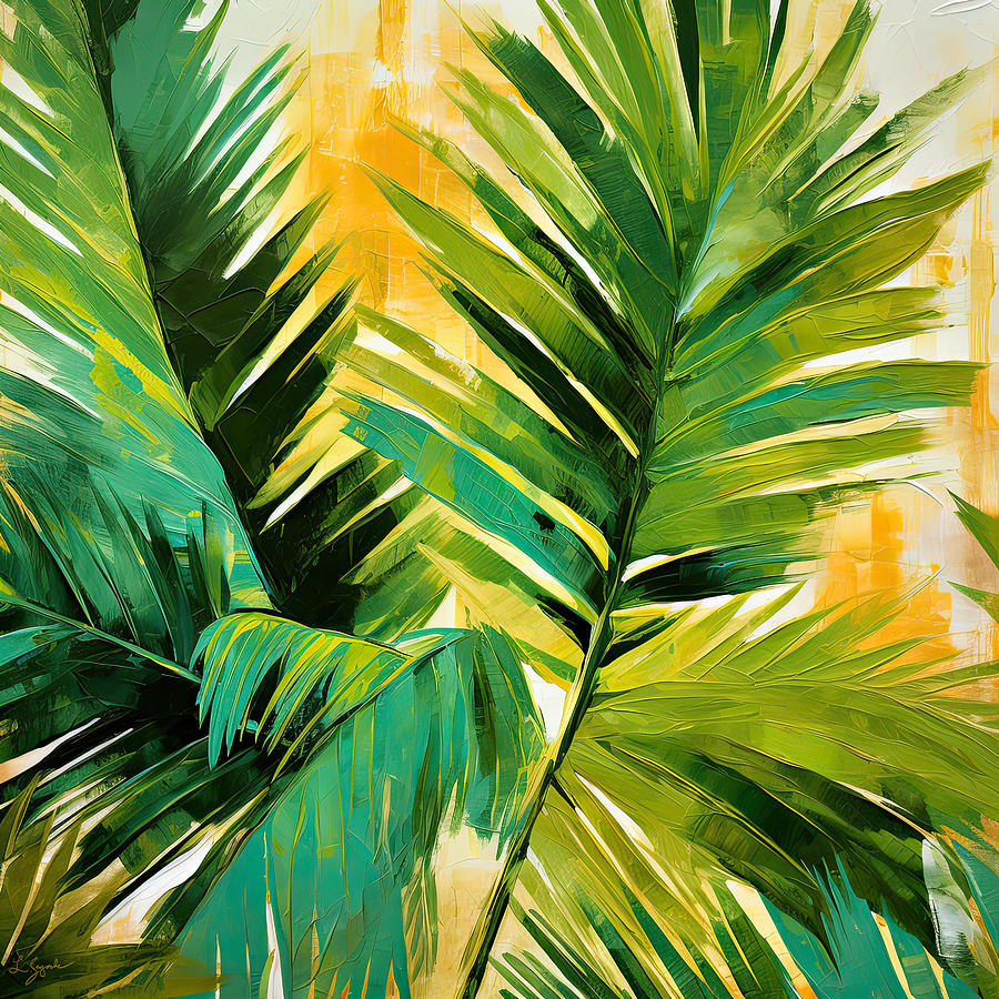 Nature Digital Art - Tropical Leaves by Lourry Legarde