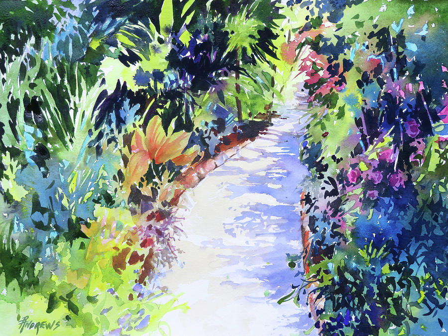 Tropical Meandering Painting by Rae Andrews