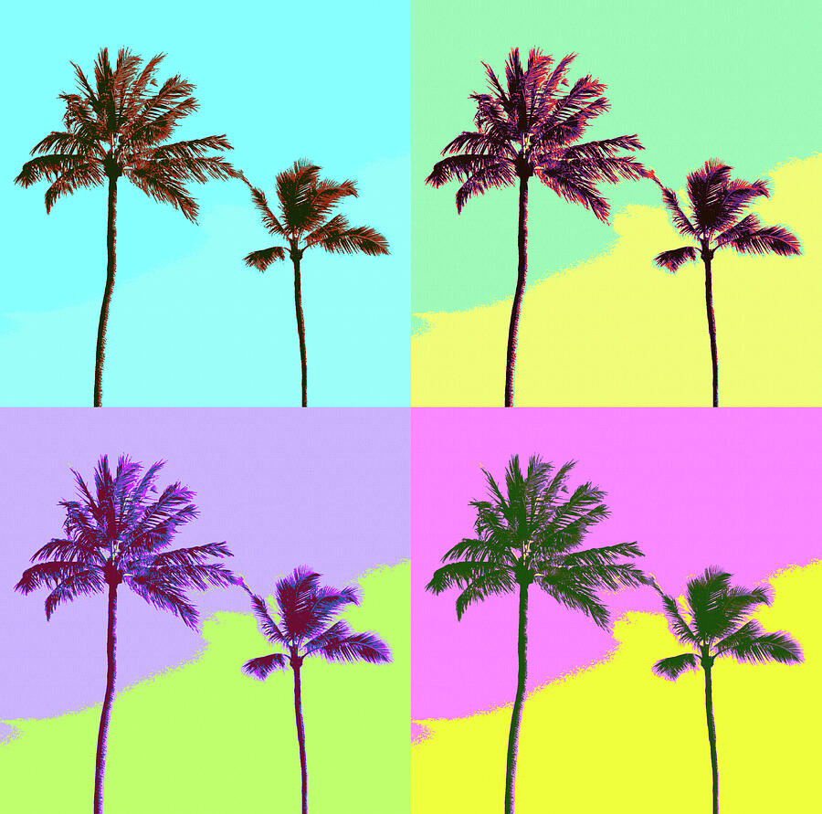 Tropical Palm Trees Pop Art Digital Art by Shelli Fitzpatrick Tropical Palm Trees Pop Art Digital Art by Shelli Fitzpatrick