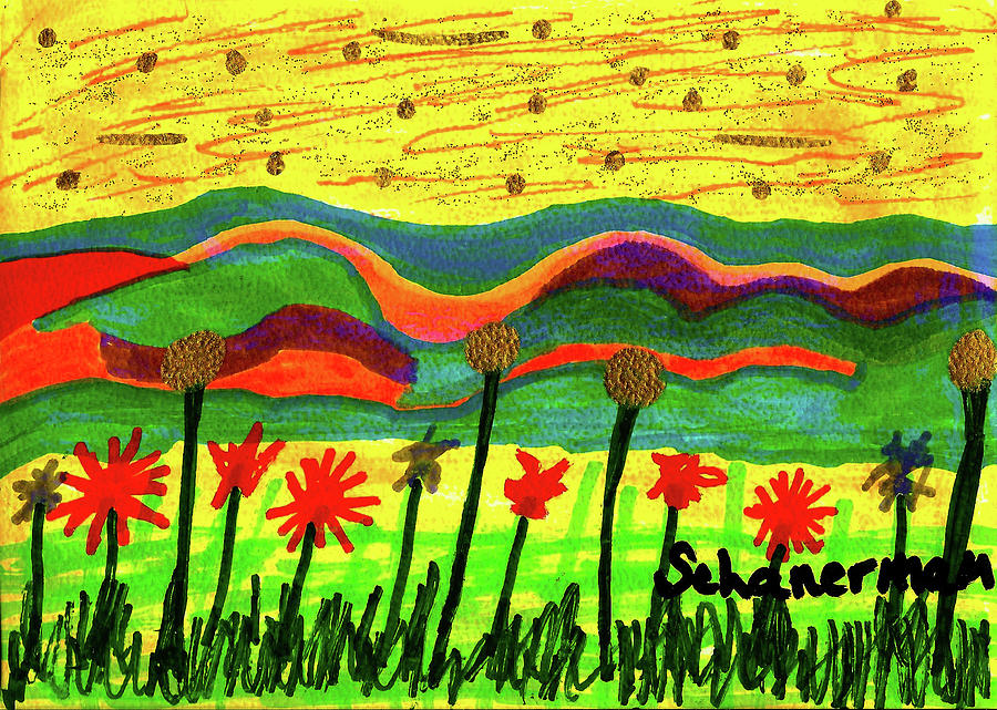 Tropical Paradise Drawing by Susan Schanerman