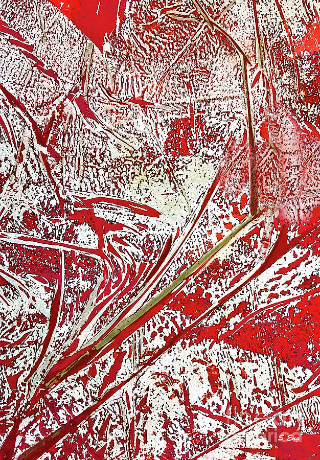 Tropical Pattern Red 300 Mixed Media