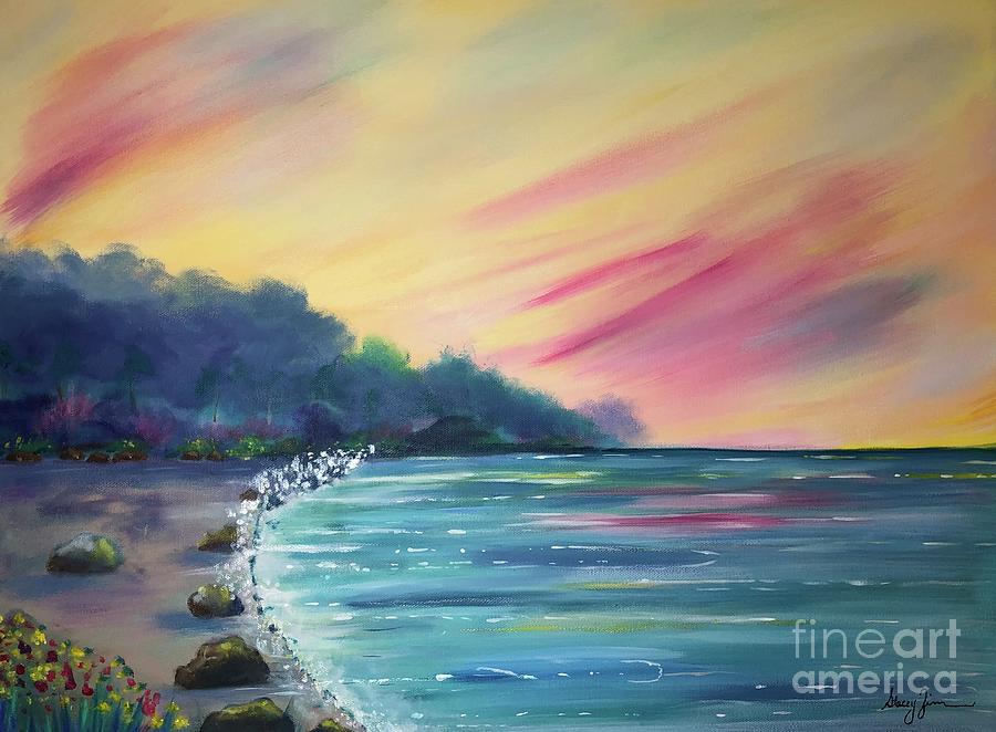 Tropical Peace Painting by Stacey Zimmerman