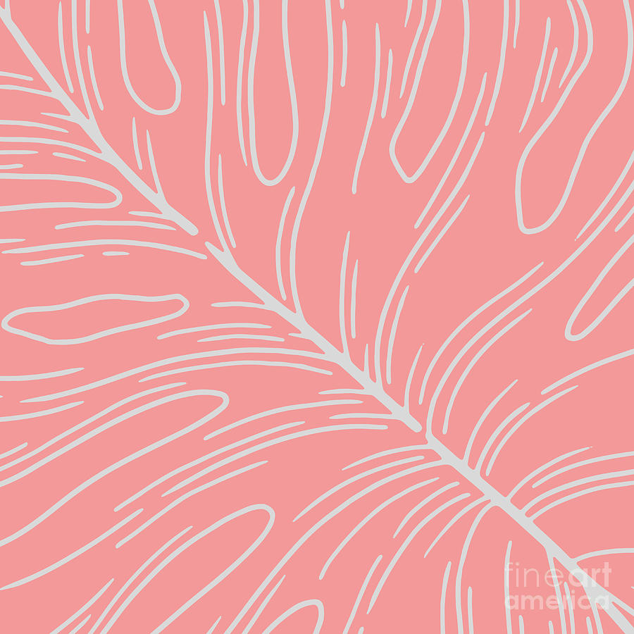 Tropical Pink Leaf Digital Art by Christie Olstad
