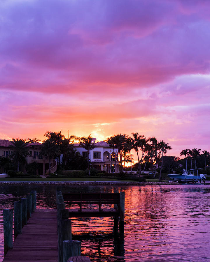 Tropical Pink Sunset Photograph by Laura Fasulo