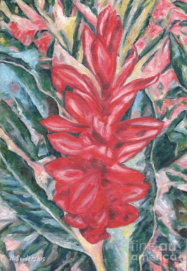 Tropical Red Ginger Painting